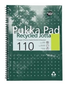 Pukka White A4 Recycled Wirebound Pads (Ruled/Margin) - Pack of 3