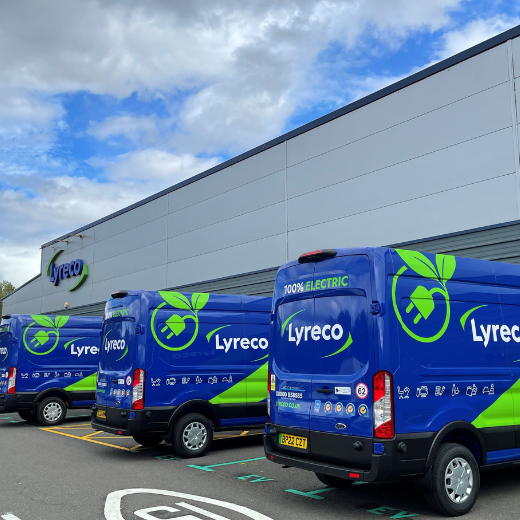Reduced fleet emissions with our Lyreco electric vans