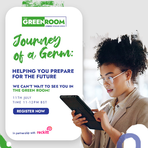 Register today for the Journey of a Germ, presented by The Green Room, a Lyreco webinar series